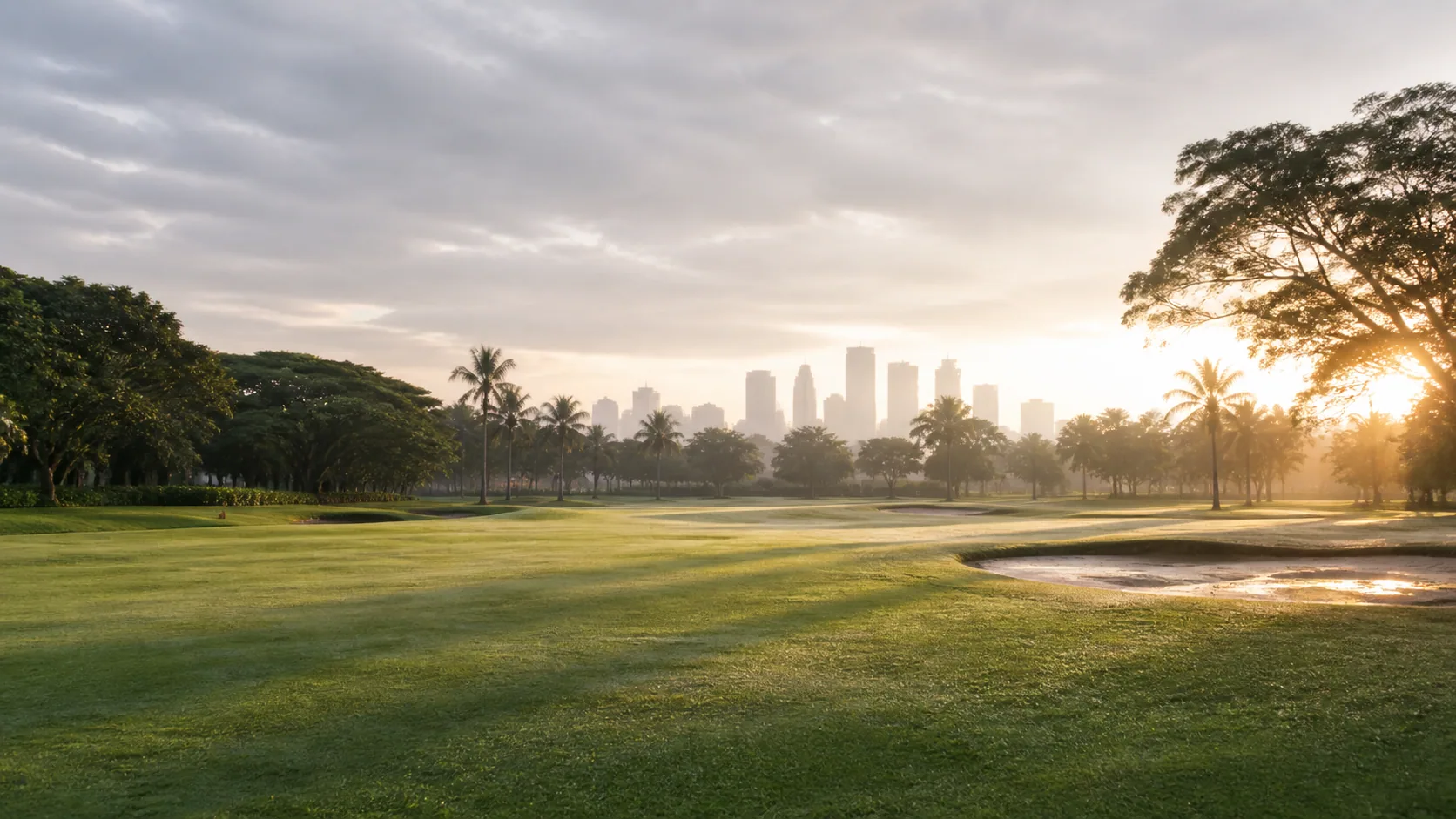 Tropical golf course setting in Singapore
